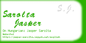 sarolta jasper business card